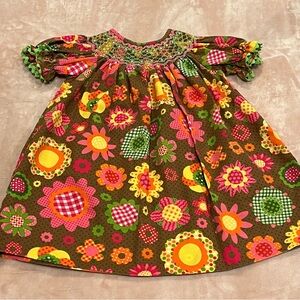 Claire and Charlie Short Sleeve Smocked Dress